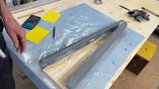 24 August 2022. Making the mold for the mastholder using a 75 mm diameter PVC pipe and plywood