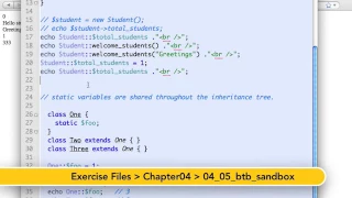 PHP Tutorial Advanced 04 05 Reviewing the scope resolution operator