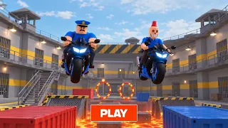 BIKER BARRY'S PRISON RUN 🏍️ (Obby) Roblox Cop Barry vs Siren Cop Impossible Moto Stunt Full Gameplay