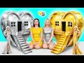 Lagu We Bouwen Een Geweldig Poppenhuis Goud vs Zilver Uitdaging | Grappige Momenten Multi DO Girls