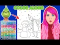 Color The Grinch Snowman Christmas Picture With Me COLOR ALONG WITH KIMMI