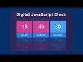 Digital Clock UI Design Using CSS3 Vanilla Javascript HTML Web development Tutorials