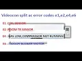 con split ac e1 e2 e4 e6 error code