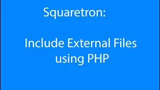 Include External Files In PHP
