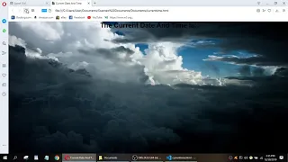 Display current date and time using HTML CSS and JavaScript