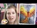 Learn to Paint Rise from the Ashes Step by Step Acrylic Painting Tutorial by erinbunpaints