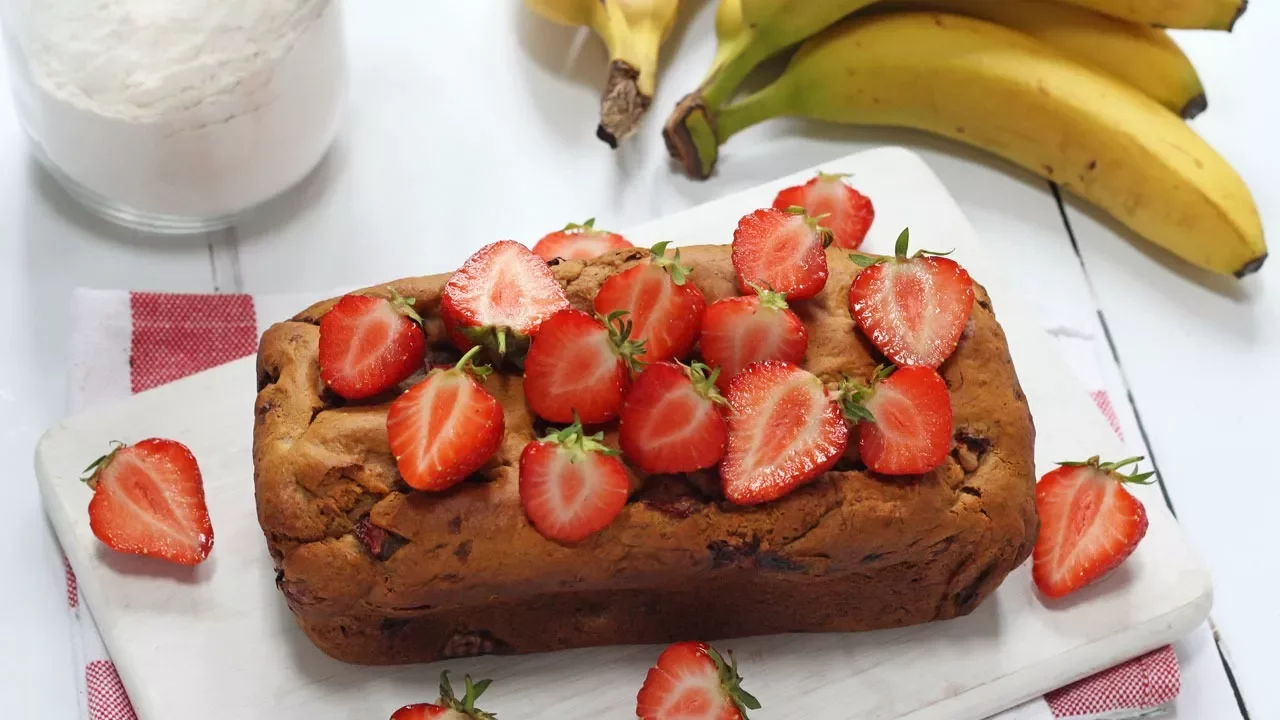 Healthy Strawberry Banana Bread   Kindness Week