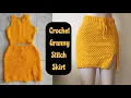Crochet Simple Beginner Friendly Granny Stitch Skirt with a Slit
