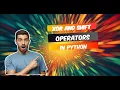 XOR Shift Assignment Operators in Python Assignment Operators in Python Part - 3
