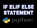 If elif else statement Python tutorial