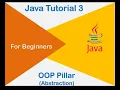 Absrtaction in Java Java For Beginners OOP Pillars Java Basic 3rd Tutorial Abstraction