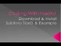 How to Download Install the Sublime text editor for HTML Coding with 1 example