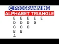 String Triangle Pattern in C Alphabet Pattern Using C Program - C Language in Hindi
