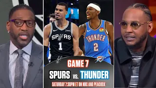 Game 7 incoming - Carmelo on SGA's championship pedigree & Wemby dominance in Spurs vs Thunder