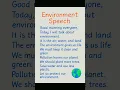 Environment Speech Short English Speech Save Environment Speech