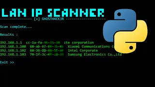 Python WiFi scanner LAN IP scanner Coding a Network scanner Python tutorial for beginners