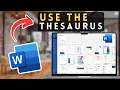 How to Use the Thesaurus in Microsoft Word MS Word Tutorial 2025