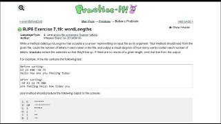 Java Practice It Exercise 7 19 wordLengths arrays condition file processing Scanner