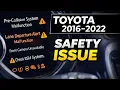 Toyota Pre-Collision System Malfunction Lane Assist Errors Don t Ignore This