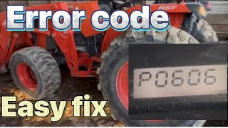 Kubota tractor error code 30 seconds to fix quick and easy