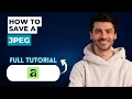 How to Save a JPEG from Affinity Photo 2026 Full Guide