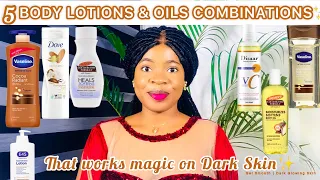 Download BODY LOTIONS AND OILS COMBINATIONS THAT WORKS MAGIC FOR DARK SKIN | *Get Smooth | Dark Glowing Skin* MP3