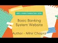 Creating a Basic Banking System The Sparks Foundation HTML CSS PHP