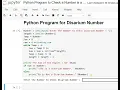 Day 74 Python Program to Check a Number is a Disarium Number
