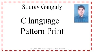 C Programming Language Tutorial for Beginners Pattern Print