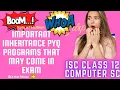 ISC COMPUTER SCIENCE PYQ INHERITANCE ONE SHOT REVISION HOW TO WRITE PROGRAMS