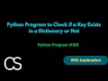 Python Program to Check if a Key Exists in a Dictionary or Not CodingwithShameera