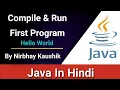 How To Write Compile Run First Java Program Using Command Hello World Program In Hindi