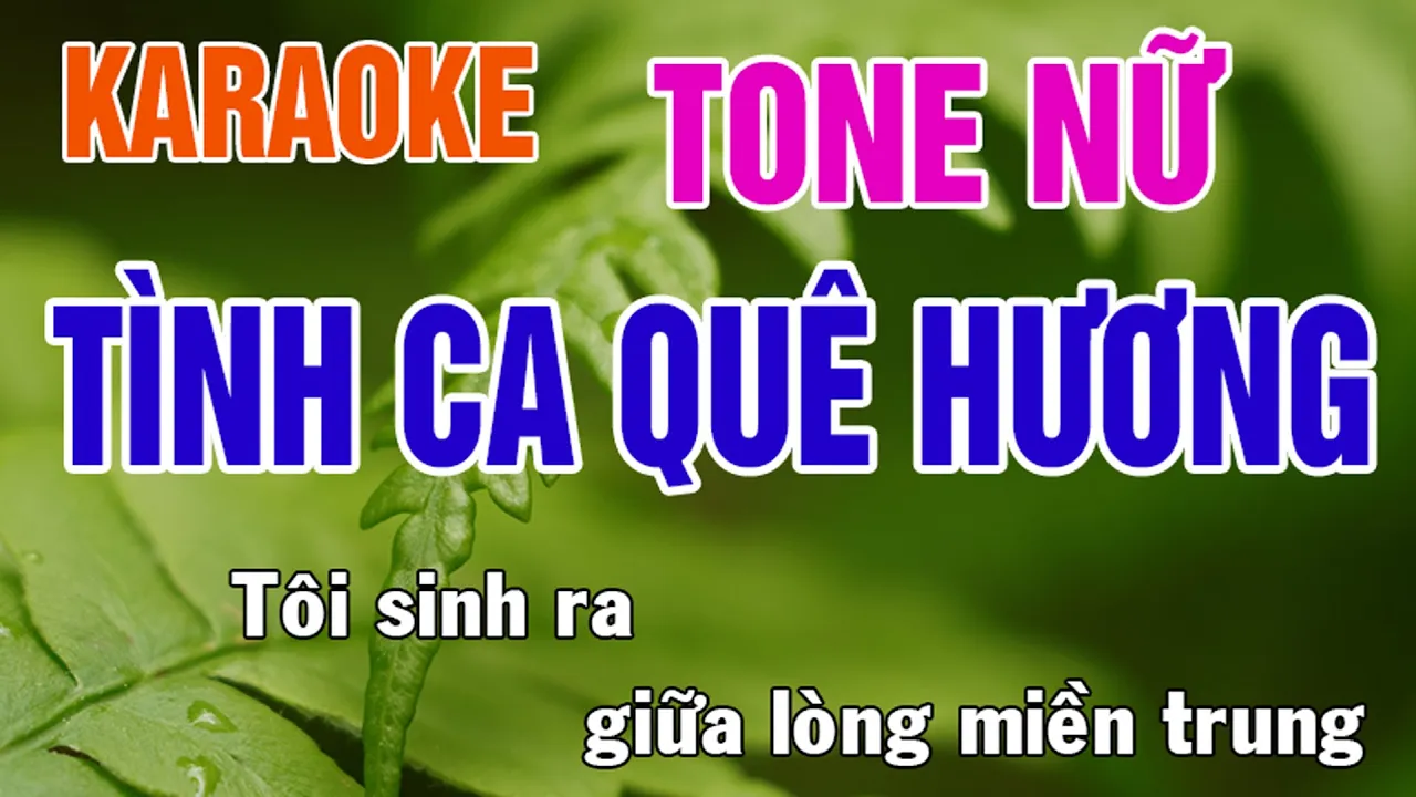 Tình Ca Quê Hương Karaoke Tone Nữ Nhạc Sống - Phối Mới Dễ Hát - Nhật Nguyễn