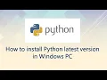 Install latest version of Python in windows