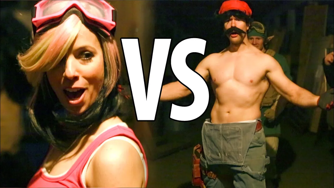 Mario VS Princess Peach (Fight Scene from Mario Warfare)