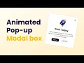 Responsive box using html css and javascript website popup design