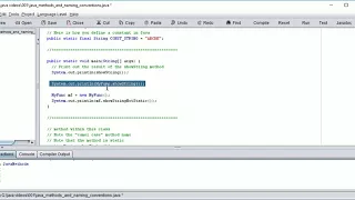 Java style and calling methods from another class