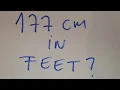 177 cm in feet