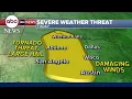 Large hail and tornadoes threaten Texas