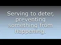 What does Deterrent mean