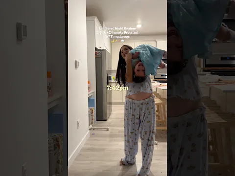 24 weeks pregnant *UNFILTERED* Night Routine #shorts #vlog #family