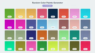Create a Random Color Palette Generator in HTML CSS JavaScript Step-by-Step Tutorial