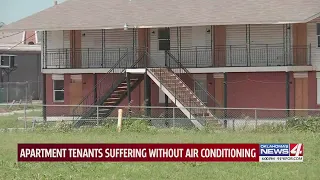 State Rep returns to troubled Oklahoma City apartments now without air conditioning