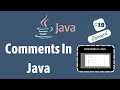 comments in java Single line and multiline Comments Shortcuts for comments in java