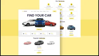 Create A Responsive Car Selling Website Design Using HTML - CSS