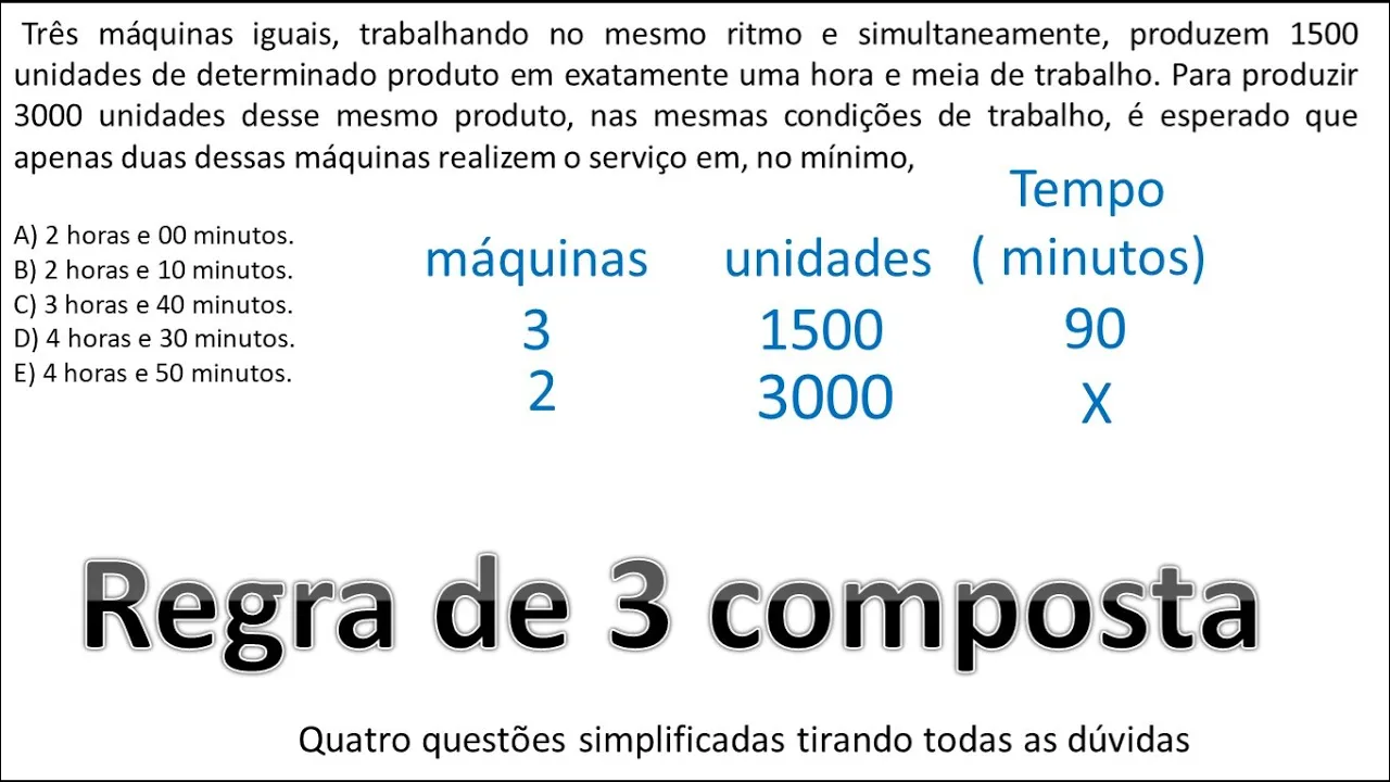 Regra de 3 composta - simplificada tirando todas as dúvidas.