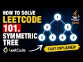 How to solve coding problems in leetcode problem 101 Symmetric Tree Java Tutorial beginners