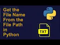 Get the File Name From the File Path in Python Python Examples Python Coding Tutorial
