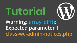 Solved Warning array - diff Expected parameter