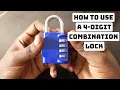 How to Use a Combination Lock with 4 Numbers